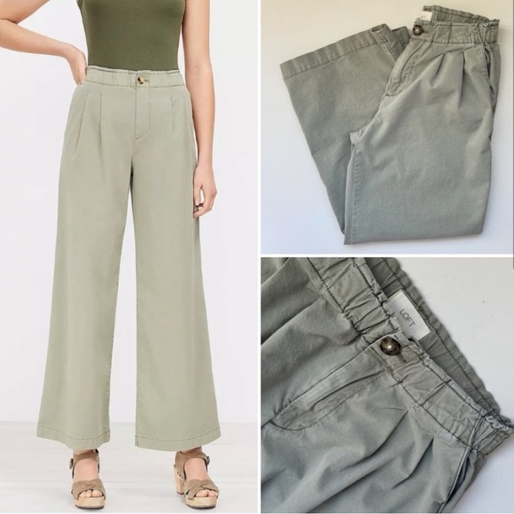 LOFT Pants - LOFT Wide Leg Pants in Light Gray